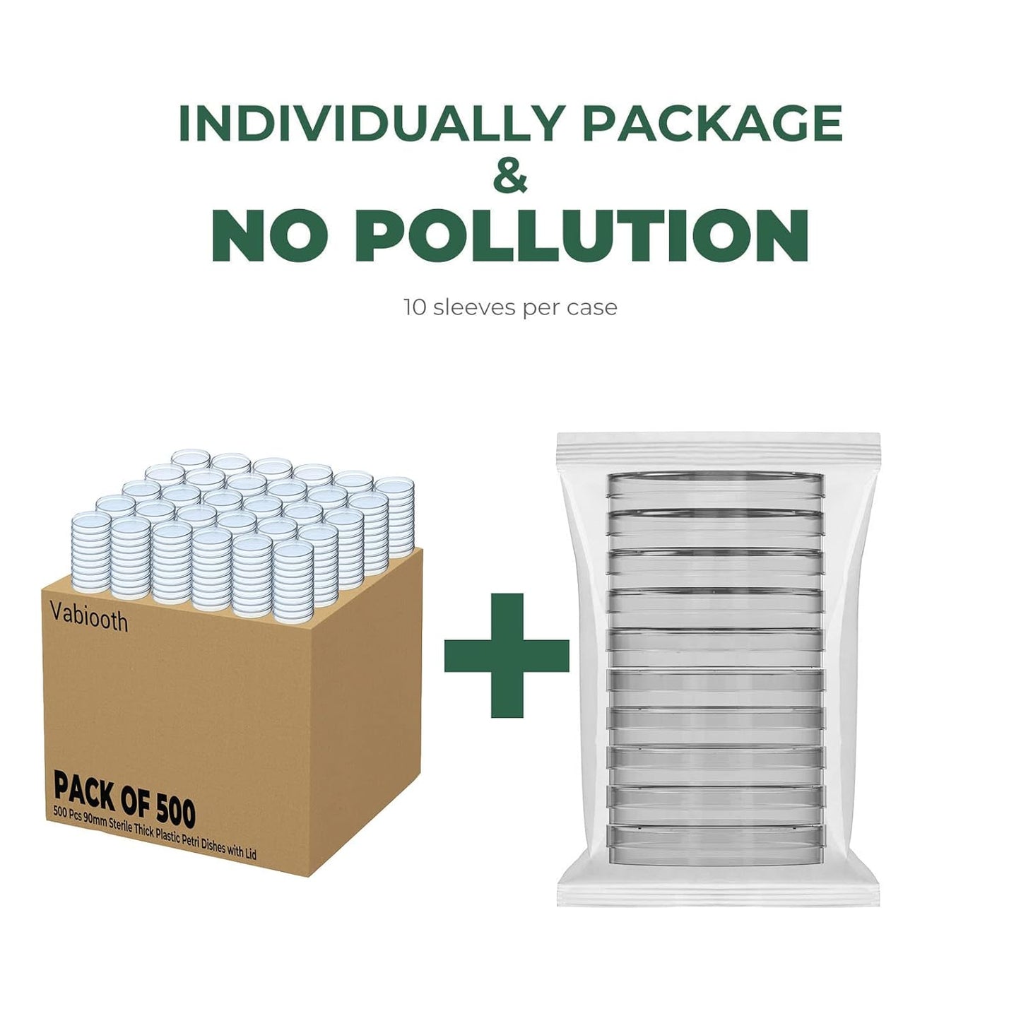 500Pcs Petri Dishes with 100Pcs Plastic Transfer Pipettes