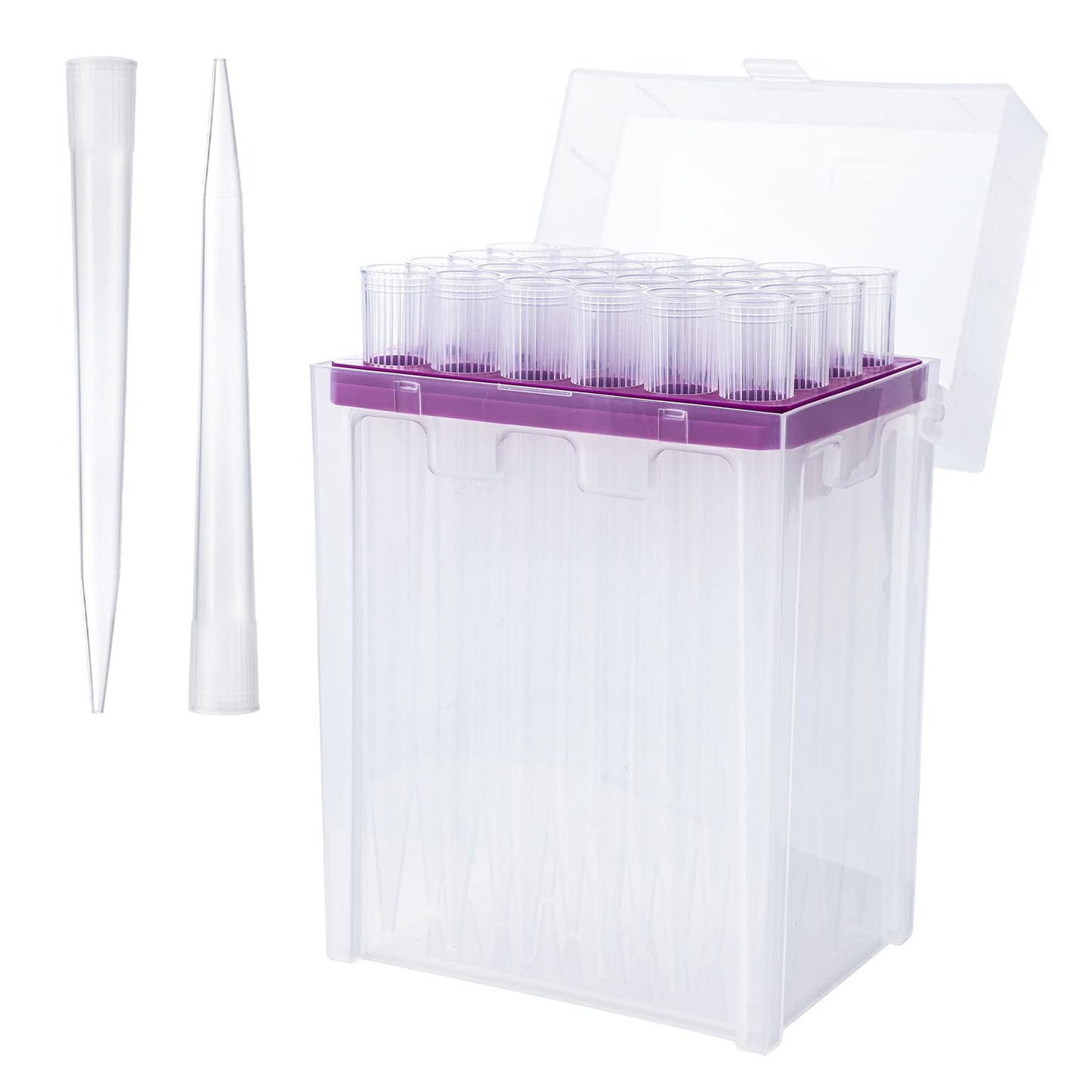 FOUR E'S SCIENTIFIC 10ml Pipette Tips - Universal 10000ul Sterile Pipette Tips Racked RNase/DNase Free & Pyrogen Safe, Autoclavable, 1 Rack 24 Tips