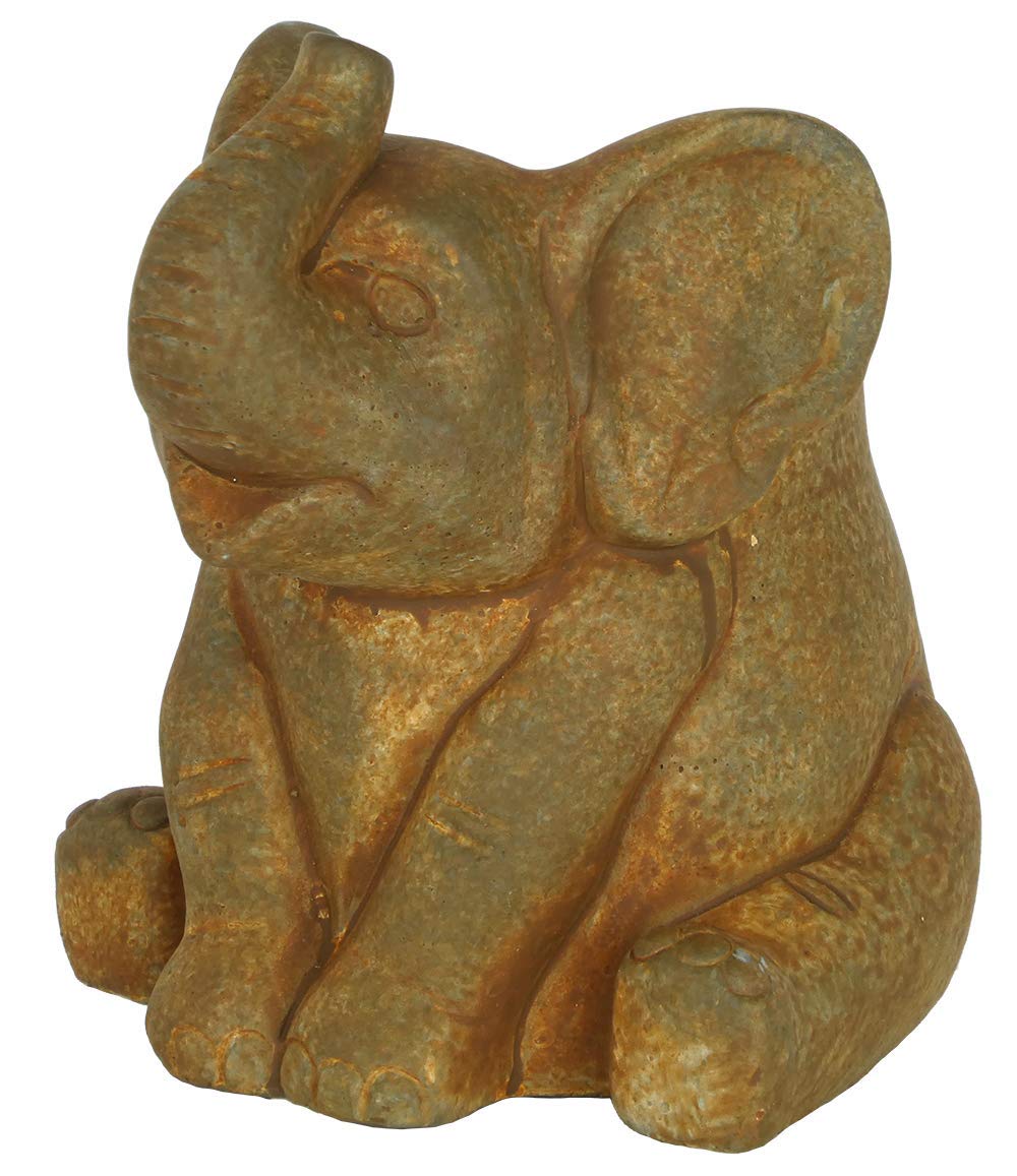 Classic Home and Garden Cement Buddies Animal Planter - Cute Desk Decoration - UV Coated Animal Vase w/Removable Drain Plug - Succulent Planter for Indoor/Outdoor Use (Bird Planter, Rust, Large)