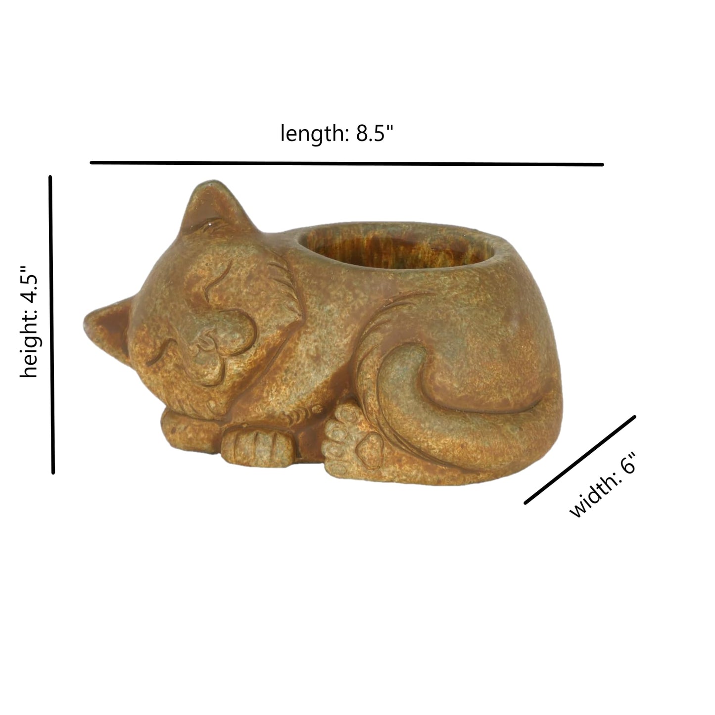 Classic Home and Garden Cement Buddies Animal Planter - Cute Desk Decoration - UV Coated Animal Vase w/Removable Drain Plug - Succulent Planter for Indoor/Outdoor Use (Bird Planter, Rust, Large)