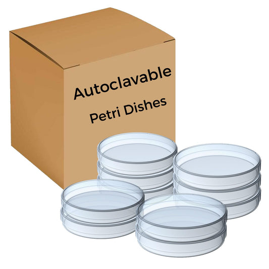 [Autoclavable] 10 Packs Sterile Thick Plastic Petri Dishes with Lid, Vabiooth 90mm Dia x 15mm Deep Clear 3 Vents Petri Dish for Lab Science Experiment, Non-Fragile, Scratch-Resistant