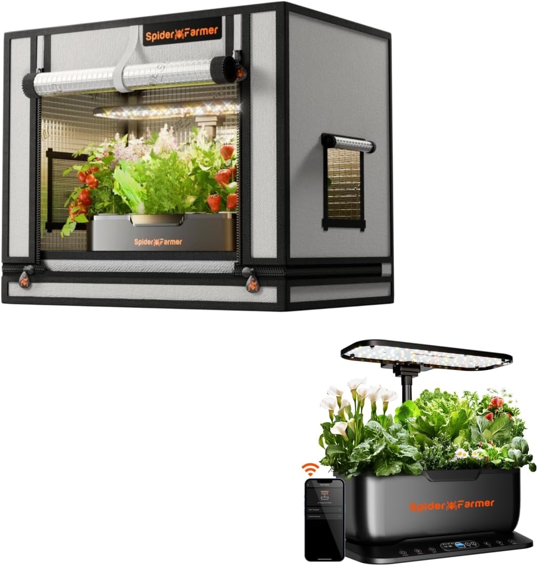 Spider Farmer Small Grow Tent for Aerogarden, SmartG12 Hydroponic Growing System