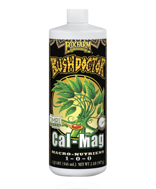 FoxFarm Bush Doctor Cal Mag for Plants - OMRI Listed for Organic Gardening - 1-0-0, 3% Calcium, 0.9% Magnesium - 1-Quart