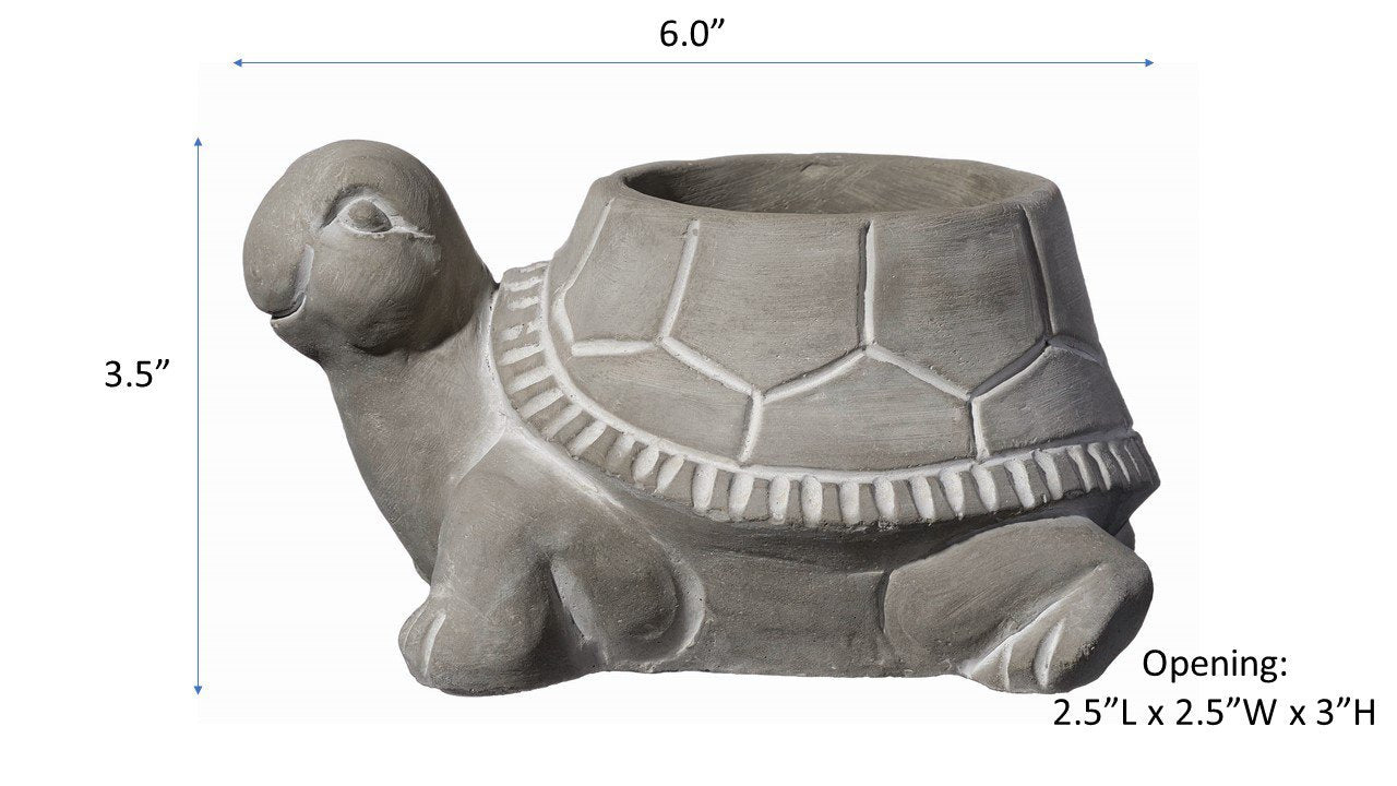 Classic Home and Garden Cement Buddies Animal Planter - Cute Desk Decoration - UV Coated Animal Vase w/Removable Drain Plug - Succulent Planter for Indoor/Outdoor Use (Bird Planter, Rust, Large)