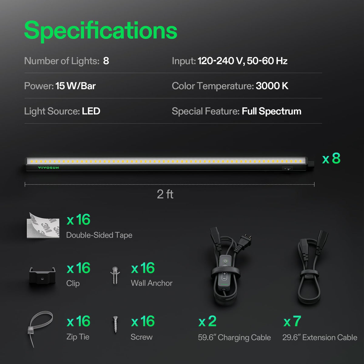 VIVOSUN T5 Grow Lights, Length, Color and Pack Options