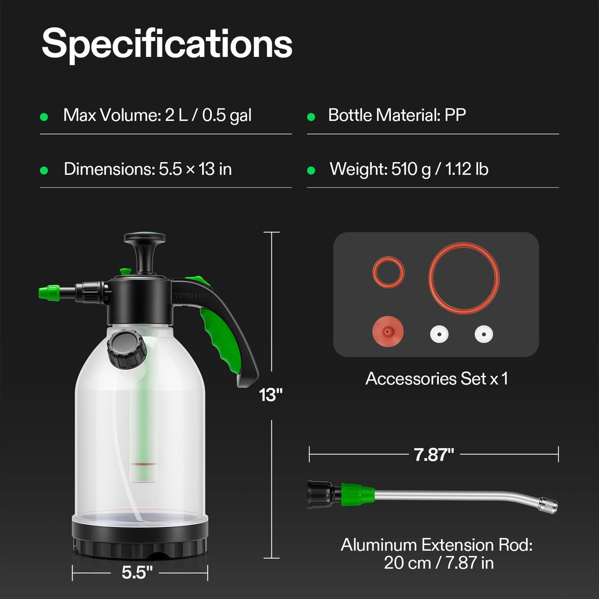 VIVOSUN Hand Pump Sprayers, Size and Pack Options