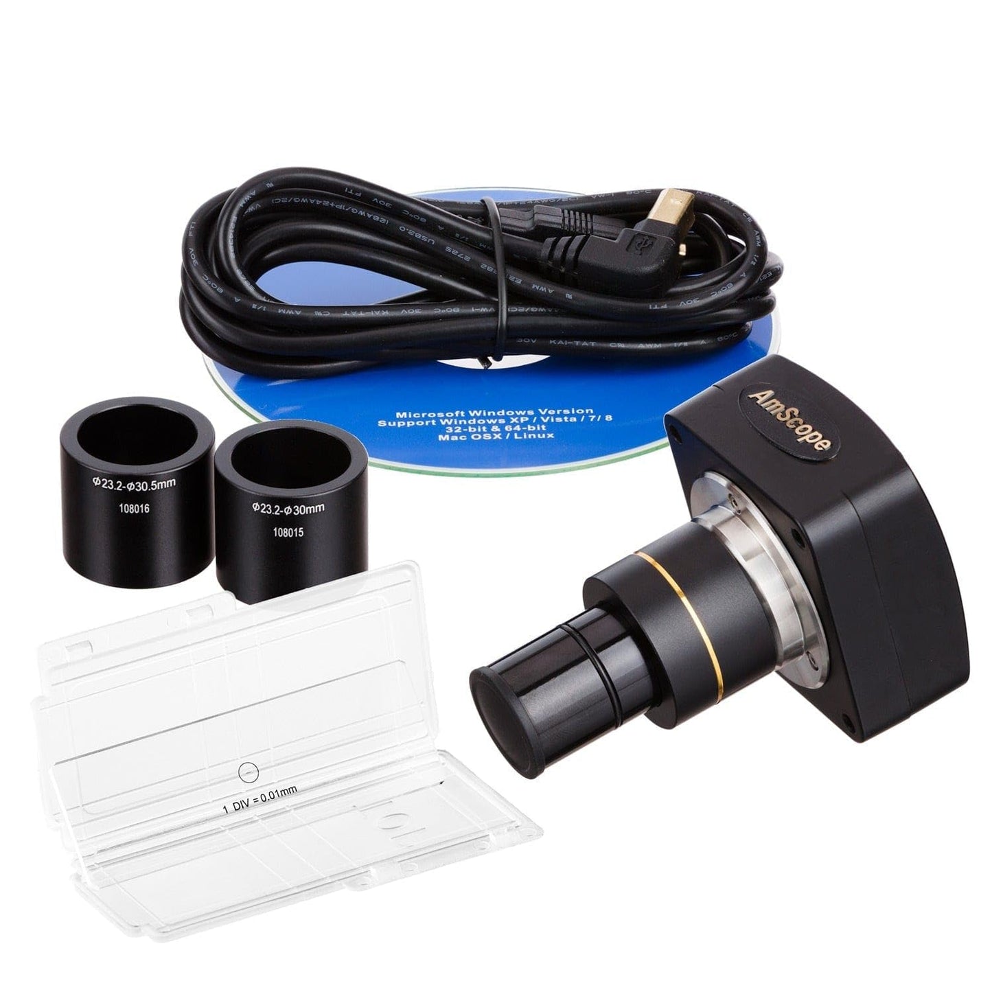 AmScope SM-4TZ-144A Professional Trinocular Stereo Zoom Microscope, WH10x Eyepieces, 3.5X-90X Magnification, 0.7X-4.5X Zoom Objective, Four-Zone LED Ring Light, Double-Arm Boom Stand, 110V-240V, Includes 0.5X and 2.0X Barlow Lens