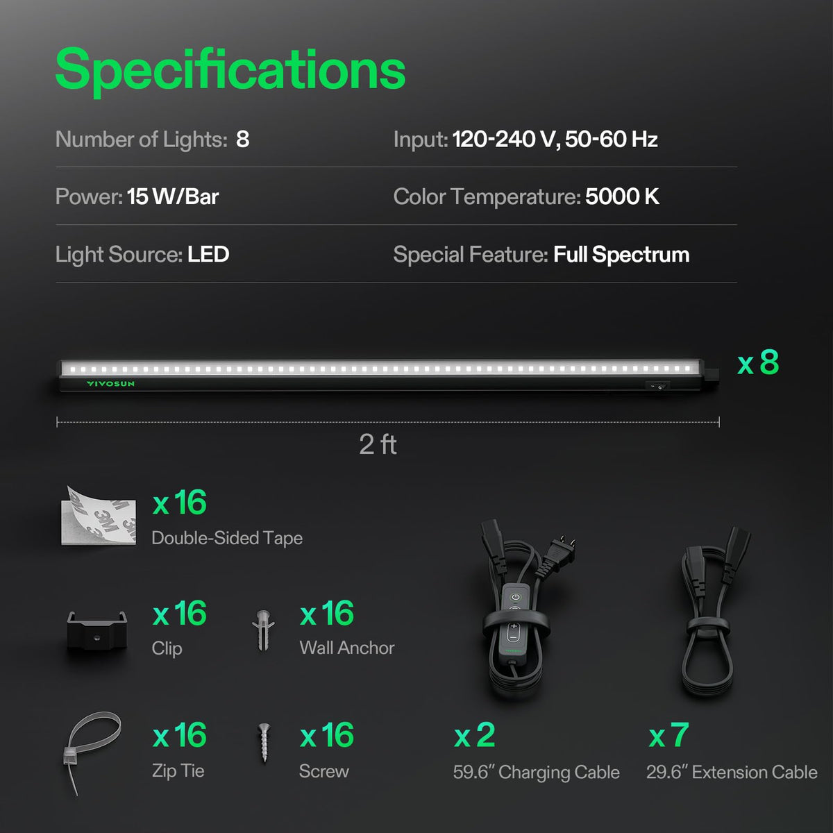 VIVOSUN T5 Grow Lights, Length, Color and Pack Options