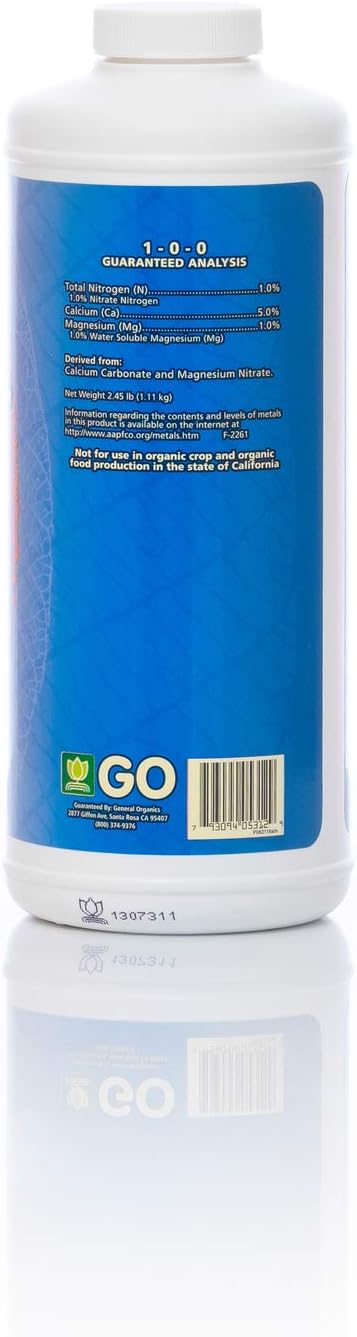 General Hydroponics CaMg+, Calcium Magnesium Supplement, Quart