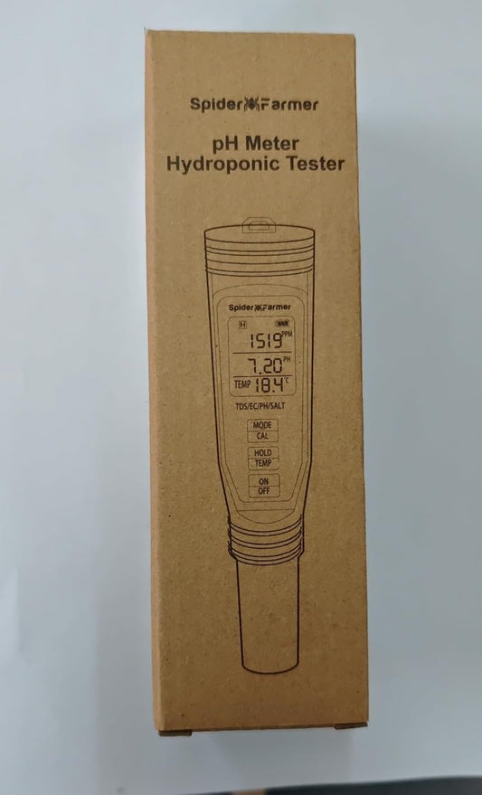 Spider Farmer 5-in-1 Digital pH Meter Kit Pen Tester for Water Hydroponics