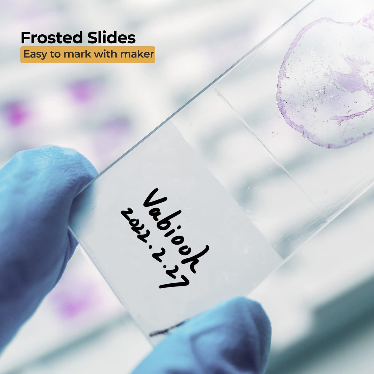 Single Depression Concave Microscope Slides Kit, 50 Pcs Pre-Cleaned Blank Microscope Slides and 100 Pcs 22x22mm Square Coverslips Cover Glass for Monocular Binocular Trinocular Microscopes