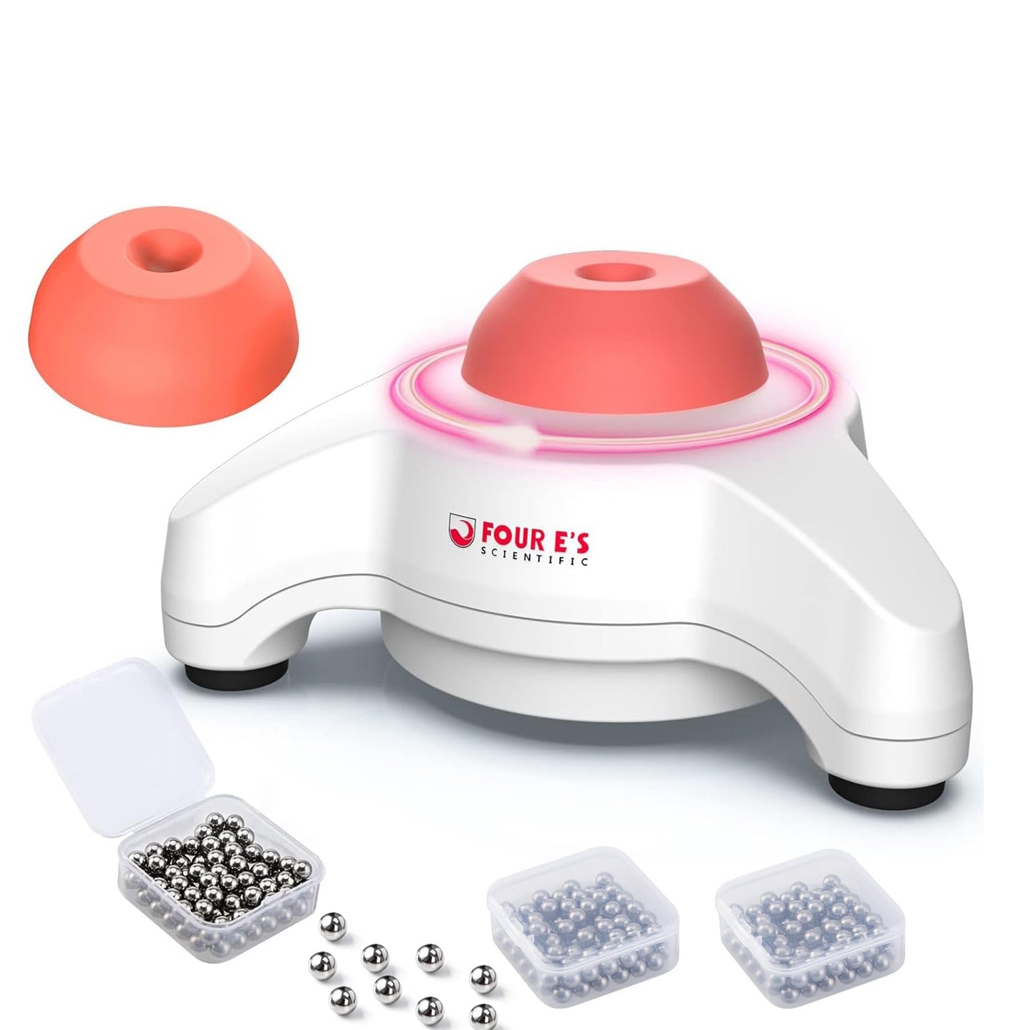 FOUR E'S SCIENTIFIC Vortex Mixer 5600rpm, Paint Mixer Touch Function, Mini Lab Vortex Shaker with an Extra Silicone Cap for Acrylic Miniature Model Paints Nail Polish Ink