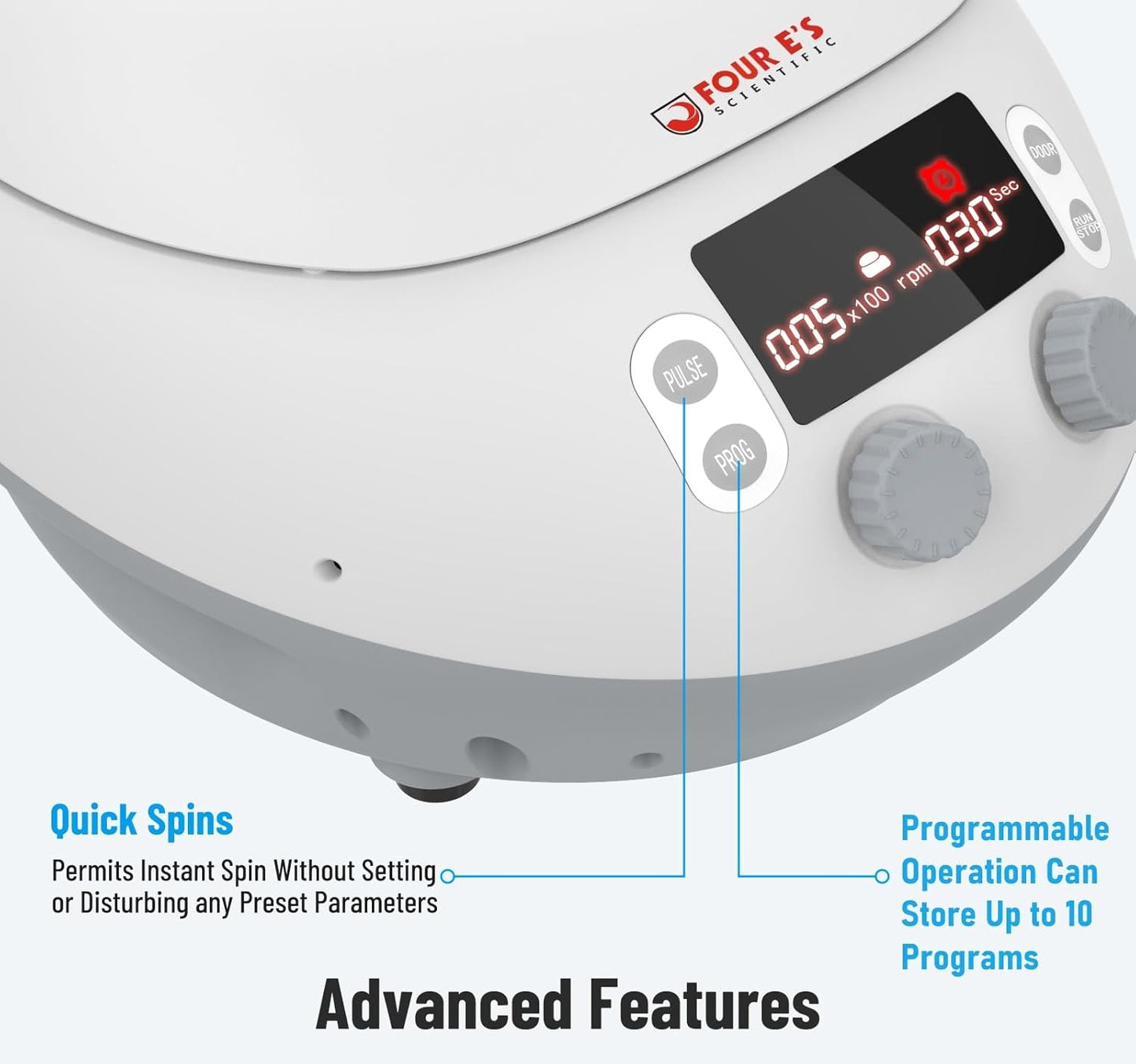 FOUR E'S SCIENTIFIC 500-15000 RPM Lab Benchtop Centrifuge, Model CF0201002