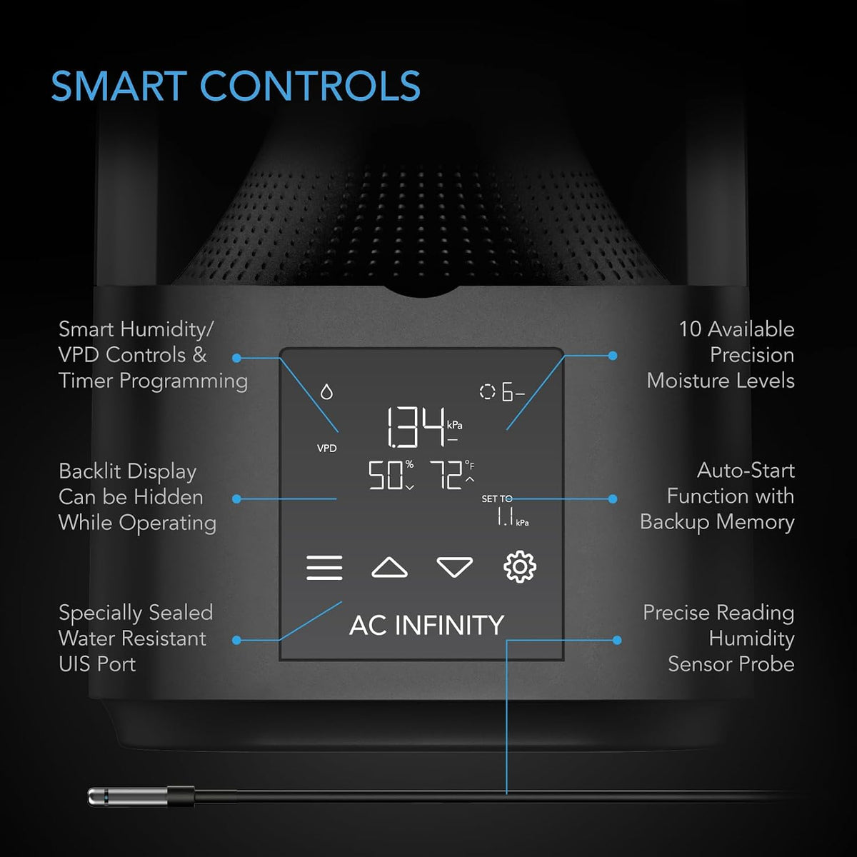 AC Infinity CLOUDFORGE Plant Humidifiers, Multiple Capacities