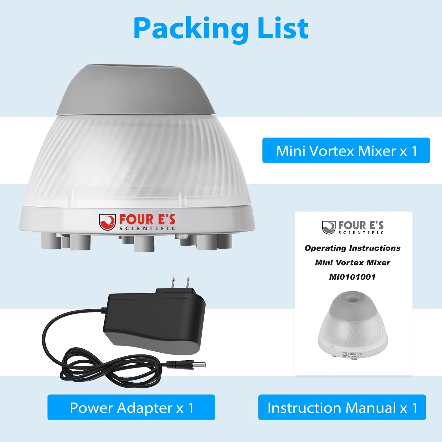 FOUR E'S SCIENTIFIC 5000 RPM Vortex Mixer Paint Shaker, Fast Mixing Touch Mode for Miniature Paint, Lash Extensions Adhesive, Nail Polish