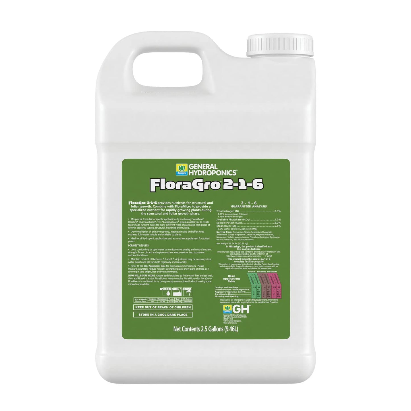 General Hydroponics FloraMicro 5-0-1, Use with FloraBloom & FloraGro For A Tailor-Made Nutrient Mix Ideal for Hydroponics, 1-Quart