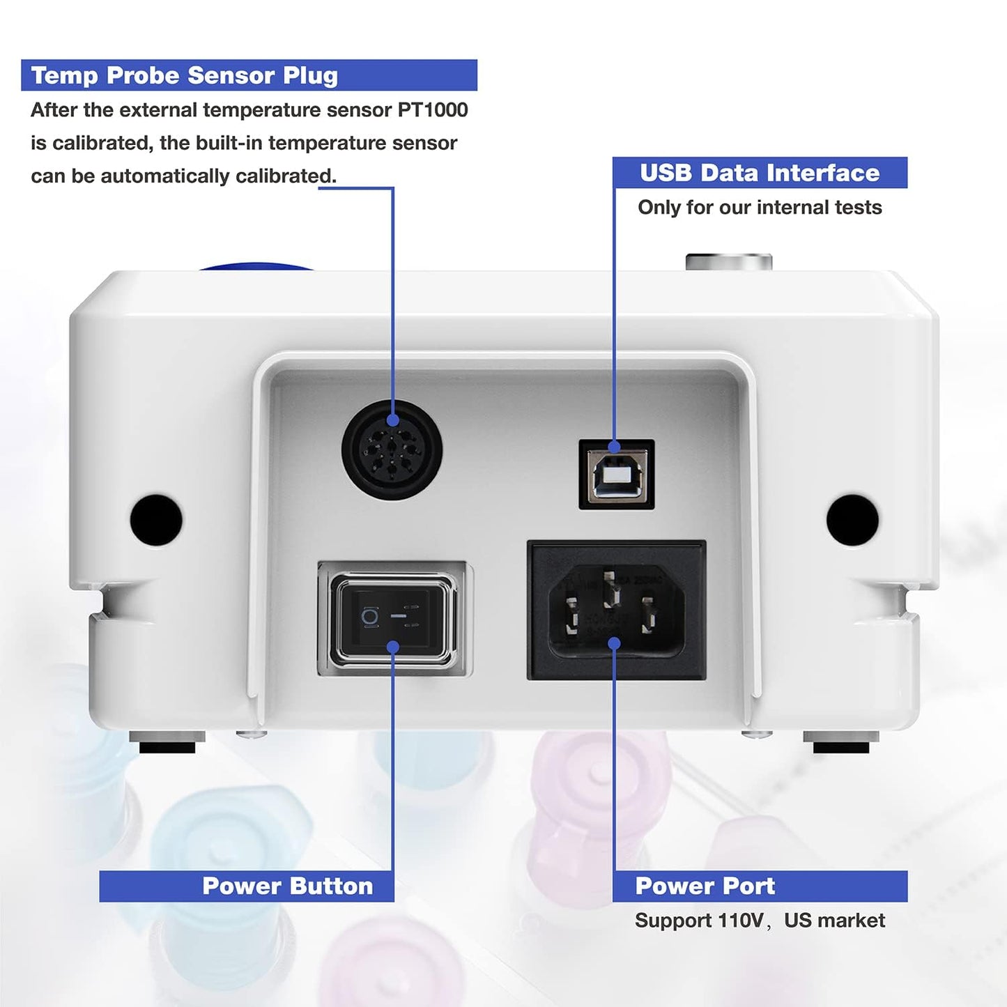 FOUR E'S SCIENTIFIC Digital Dry Bath Incubator with 20 x 1.5ml Heating Block & Temperature Sensor, Up to 302℉/150°C, LED Display, High Temperature Precision, Timing Control for Laboratory