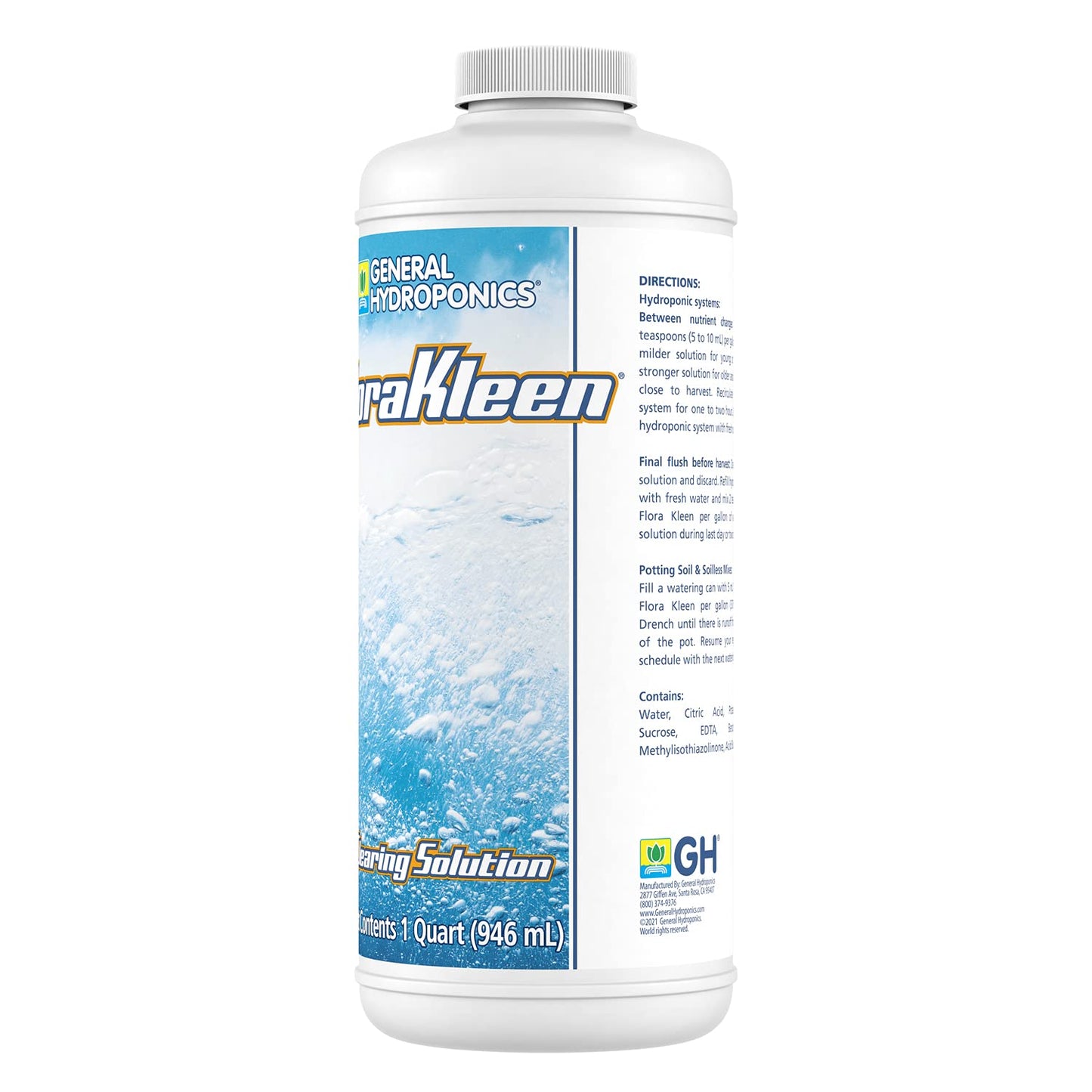 General Hydroponics FloraKleen Clearing Solution, 1-Gallon