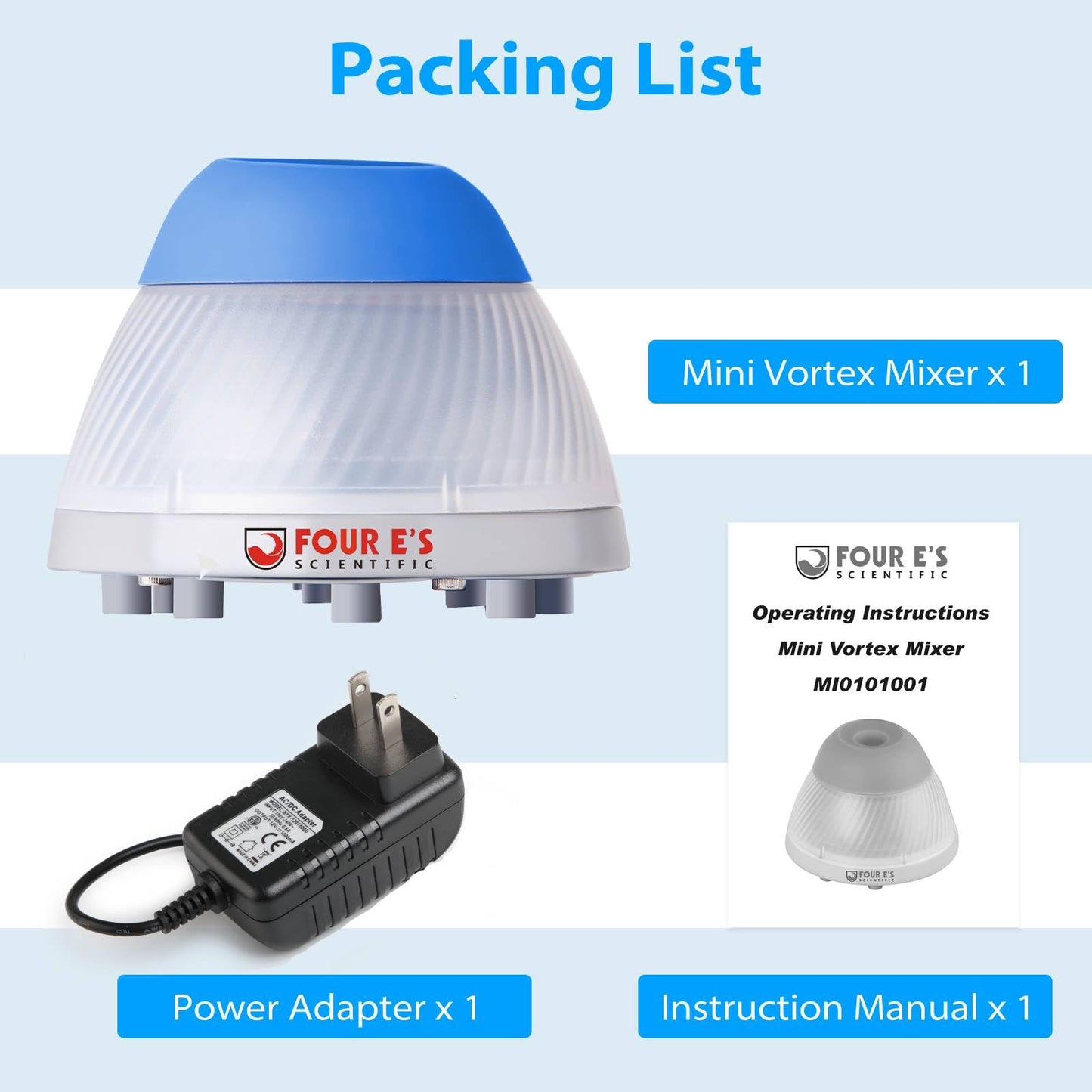 FOUR E'S SCIENTIFIC 5000 RPM Vortex Mixer Paint Shaker, Fast Mixing Touch Mode for Miniature Paint, Lash Extensions Adhesive, Nail Polish