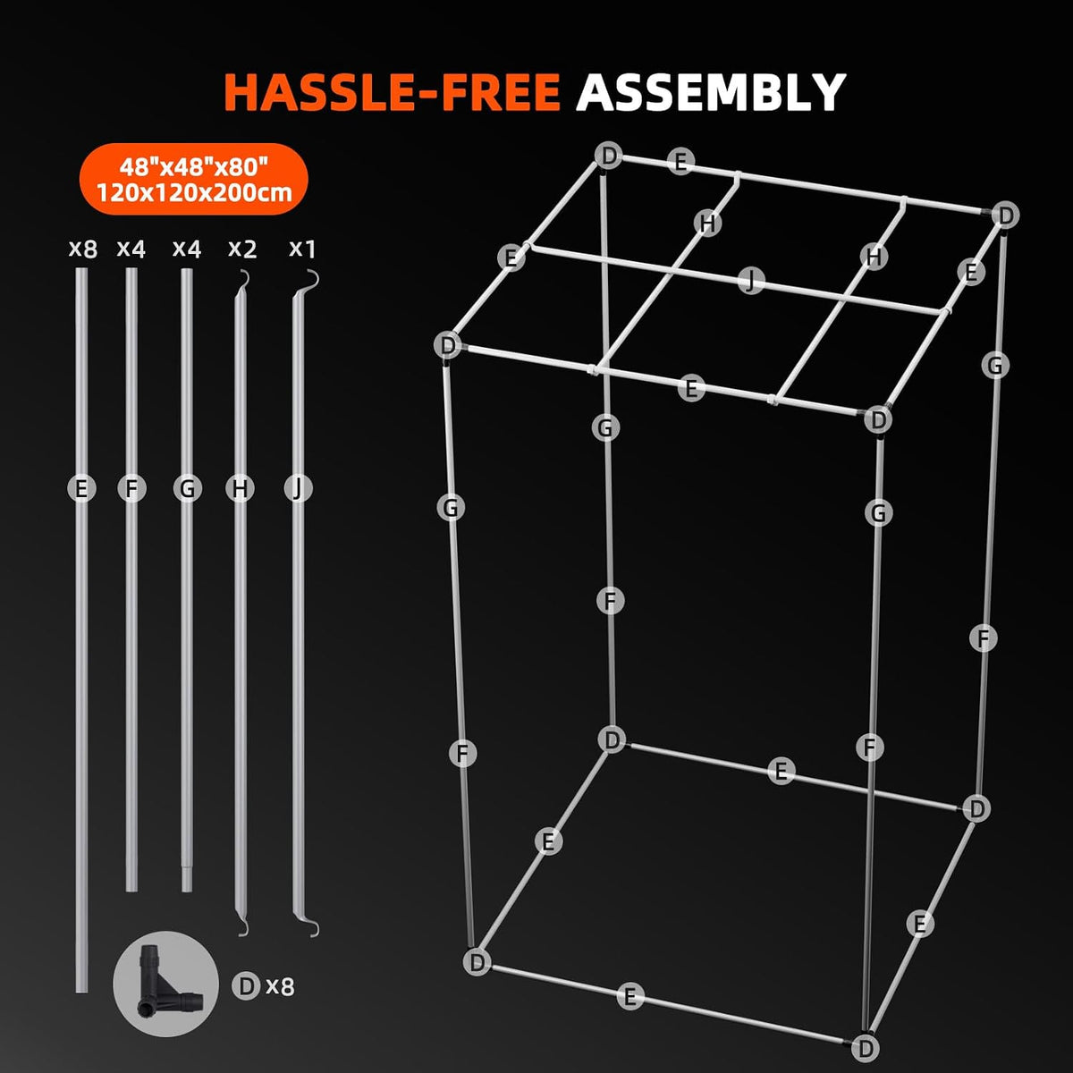 Spider Farmer 4x4 Grow Tent 48"x48"x80" Indoor Plant Growing 2026 New