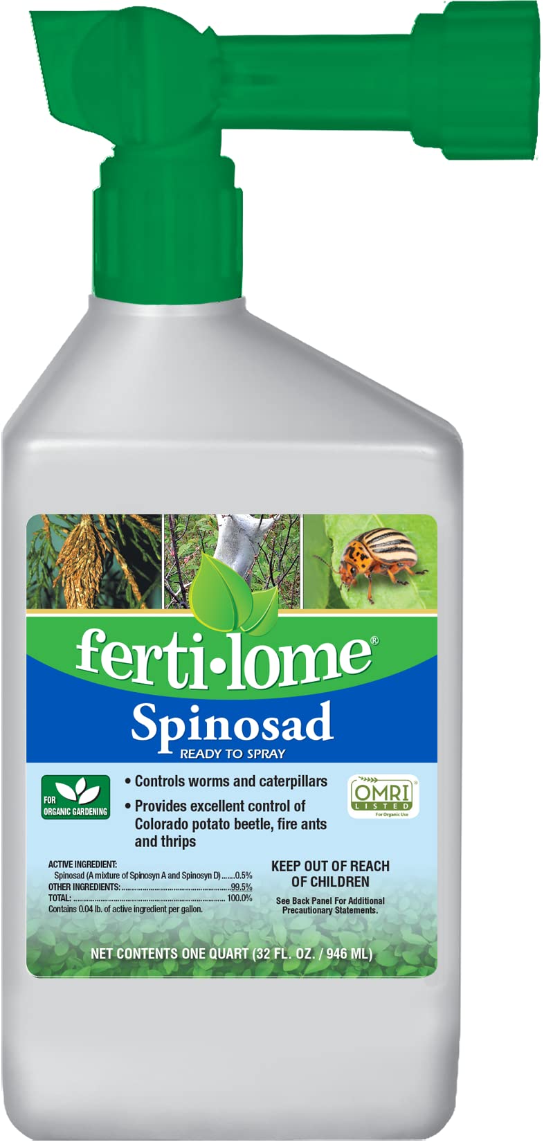 Fertilome (16063) Spinosad Insecticide, Spinosad Bagworm, Tent Caterpiller & Chewing Insect Killer, OMRI Listed (32 oz.)