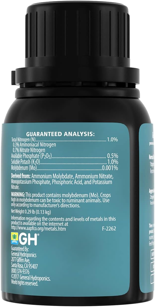 General Hydroponics RapidStart, Plant Food, 1-0.5-1, 500 mL.
