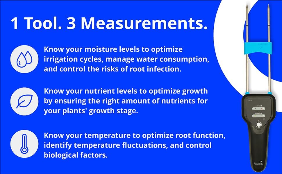 Bluelab Pulse Soil Moisture, Conductivity and Temperature Meter