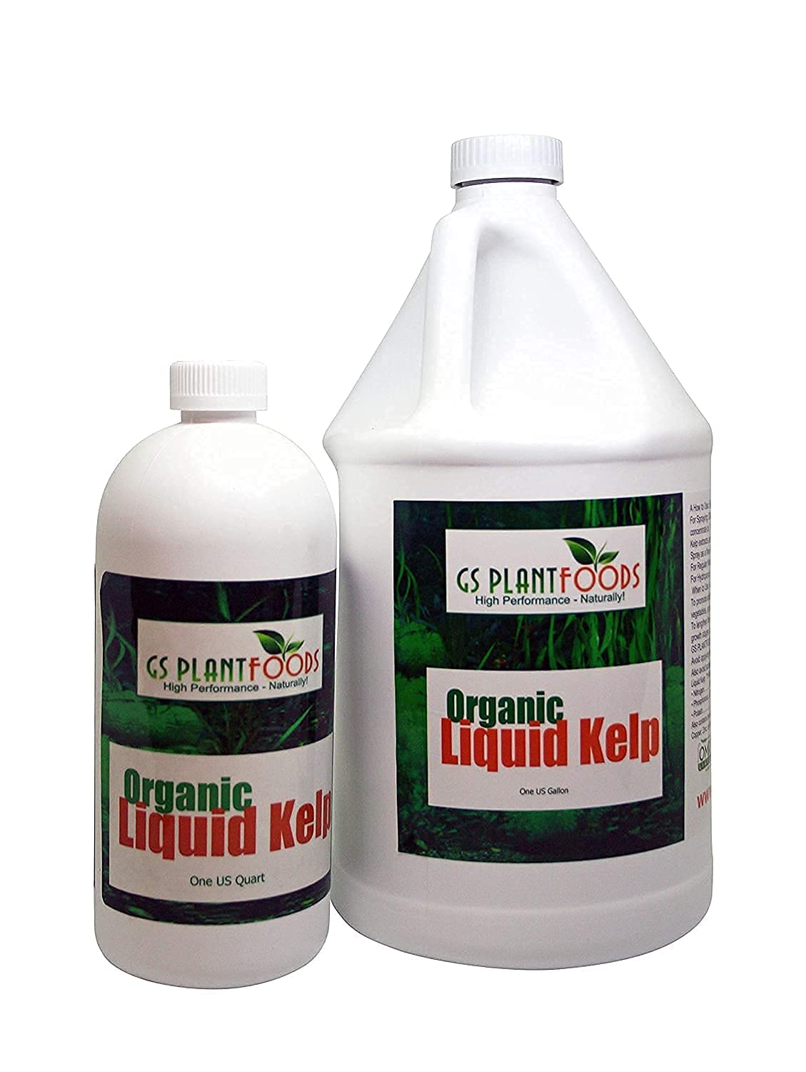 Organic Kelp Fertilizer by GS Plant Foods - OMRI Listed(1 Gallon) - Liquid Kelp Concentrate for Gardens, Lawns & Soil Yields 800+ gallons