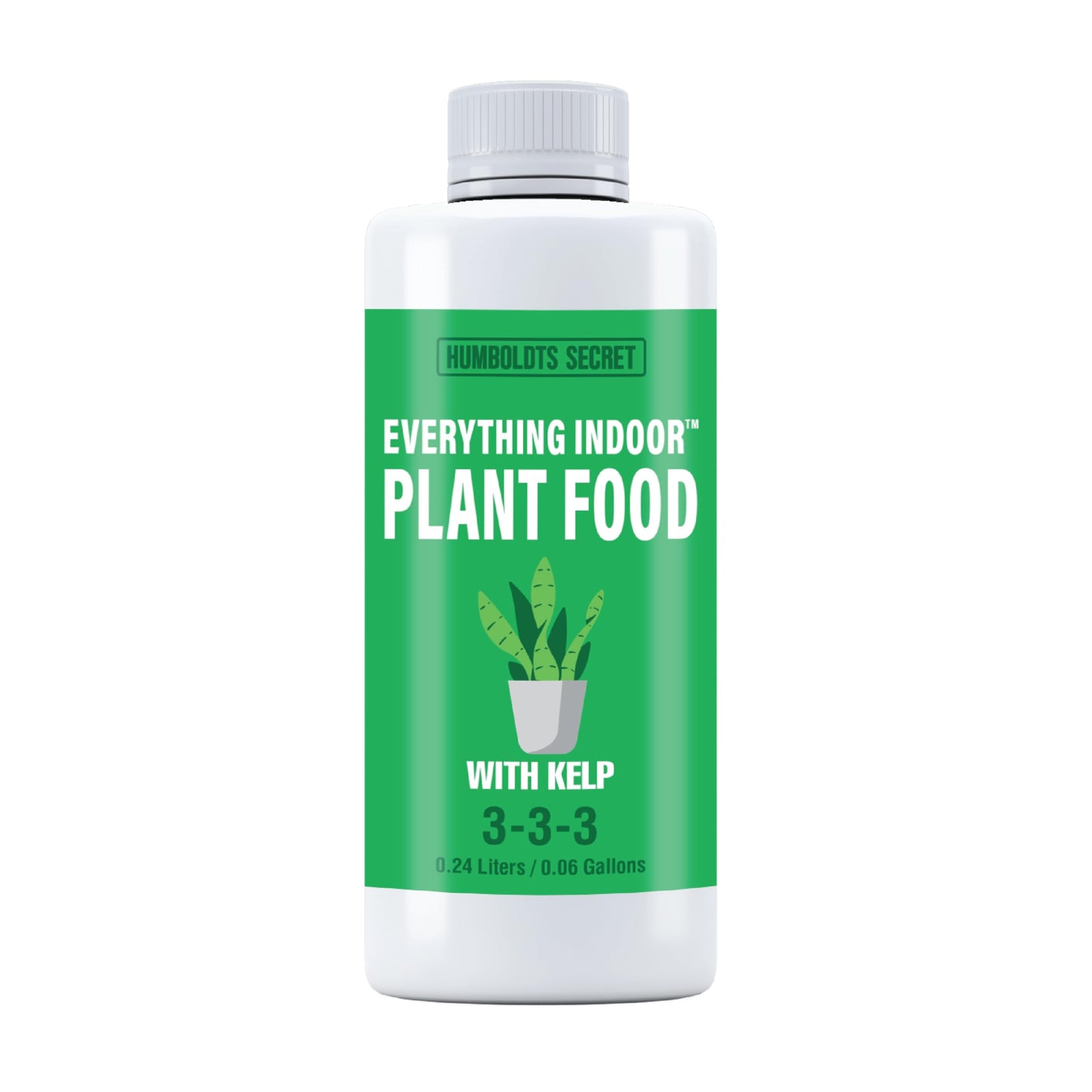 Humboldts Secret Everything Indoor Plant Food with Kelp | Liquid Concentrate Indoor Plant Fertilizer 3-3-3 All Purpose Plant Food for House Plants (8 Ounce)