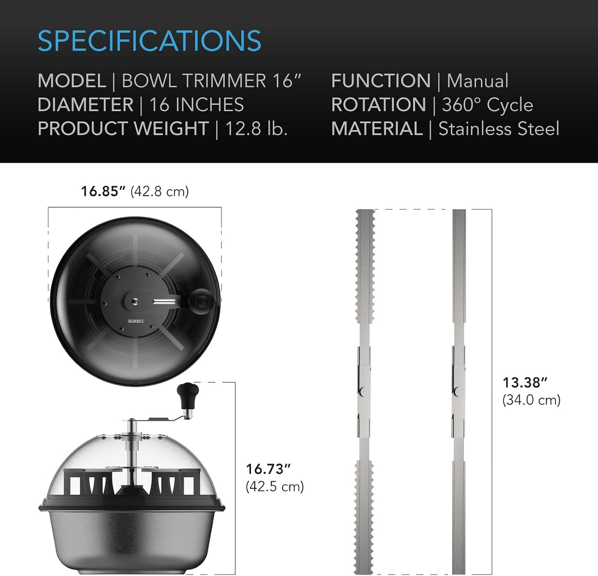 AC Infinity Bowl Trimmers, Multiple Sizes