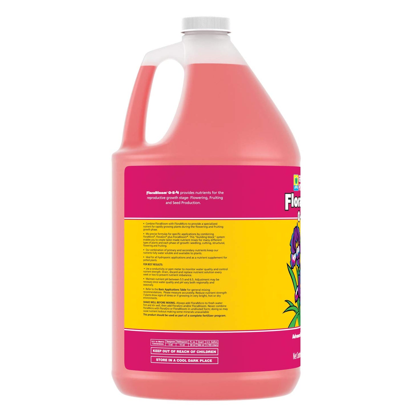 General Hydroponics FloraMicro 5-0-1, Use with FloraBloom & FloraGro For A Tailor-Made Nutrient Mix Ideal for Hydroponics, 1-Quart