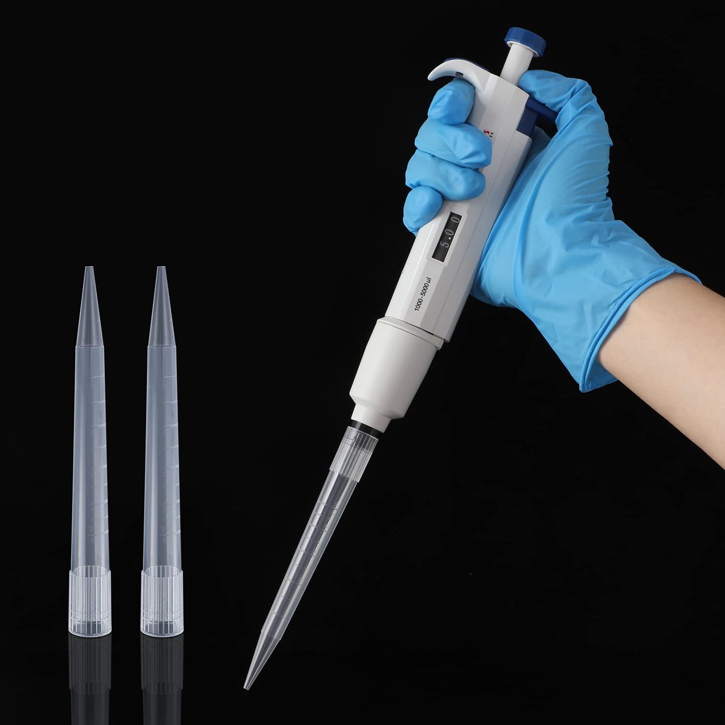 FOUR E'S SCIENTIFIC 10ml Pipette Tips Microchemical Disposable Liquid Pipettor Tips 10mL 100pcs Autoclavable Polypropylene (PP)