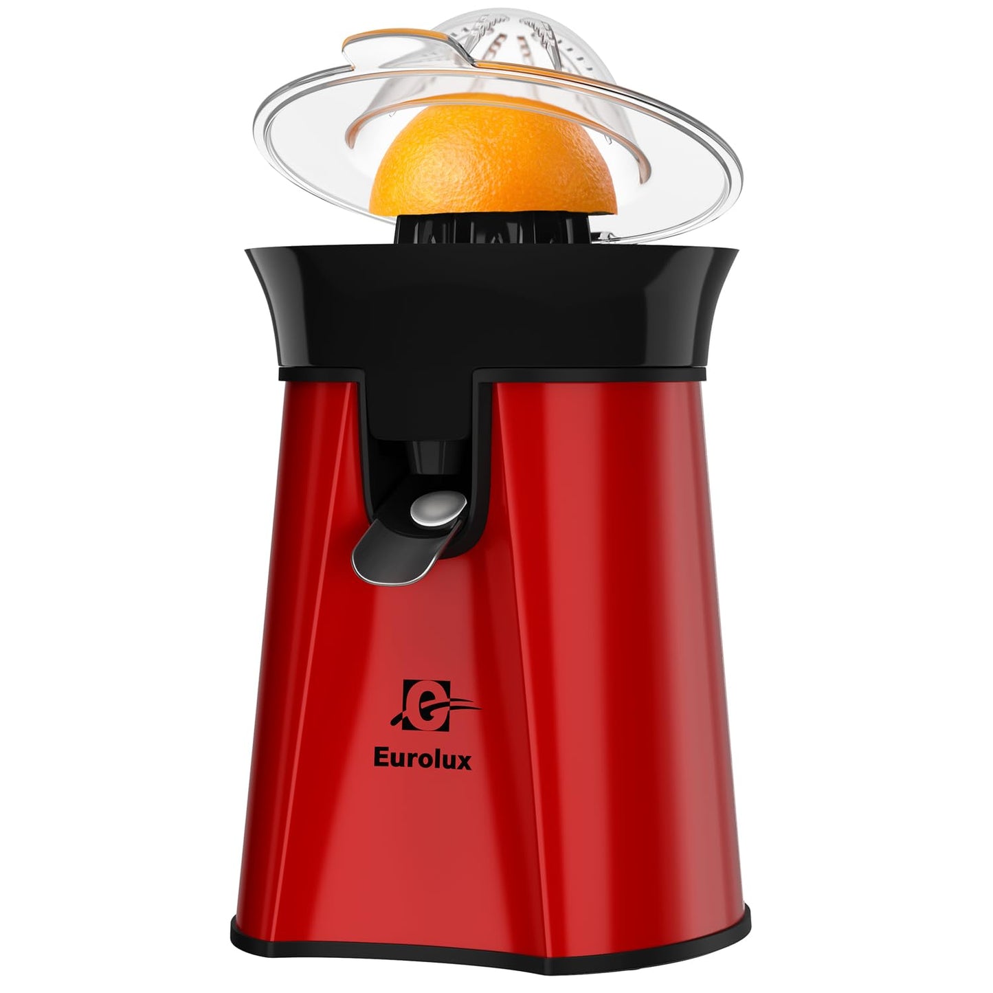 Eurolux Premium Electric Orange Juicer | Stainless Steel Citrus Squeezer With New Ultra-Powerful Motor and Soft Grip Handle for Effortless Juicing, Auto Shutoff, Dishwasher-safe Parts, Pulp Control