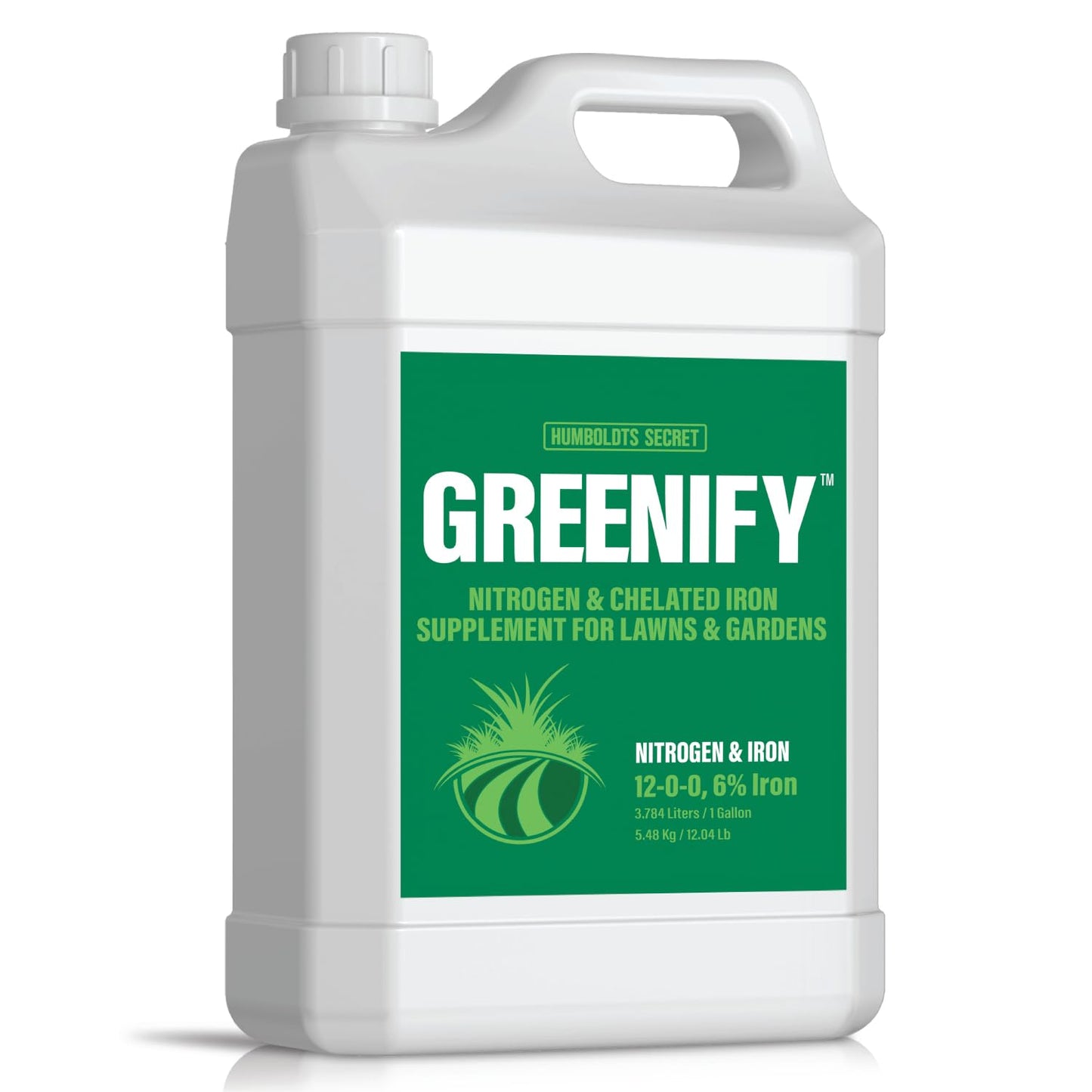 Humboldts Secret Greenify | 12-0-0 Nitrogen & 6% Iron Liquid Lawn Fertilizer | Concentrated Fertilizer Spray - Liquid Nitrogen Fertilizer - Chelated Iron Fertilizer, Liquid Iron for Lawn | 32 oz