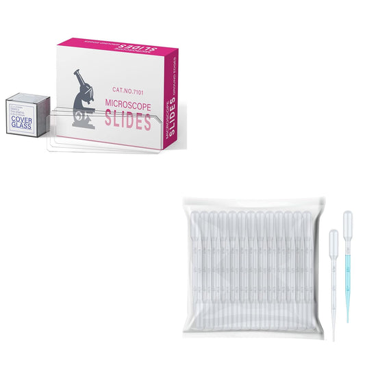 Blank Microscope Slides with 3mL Pipettes