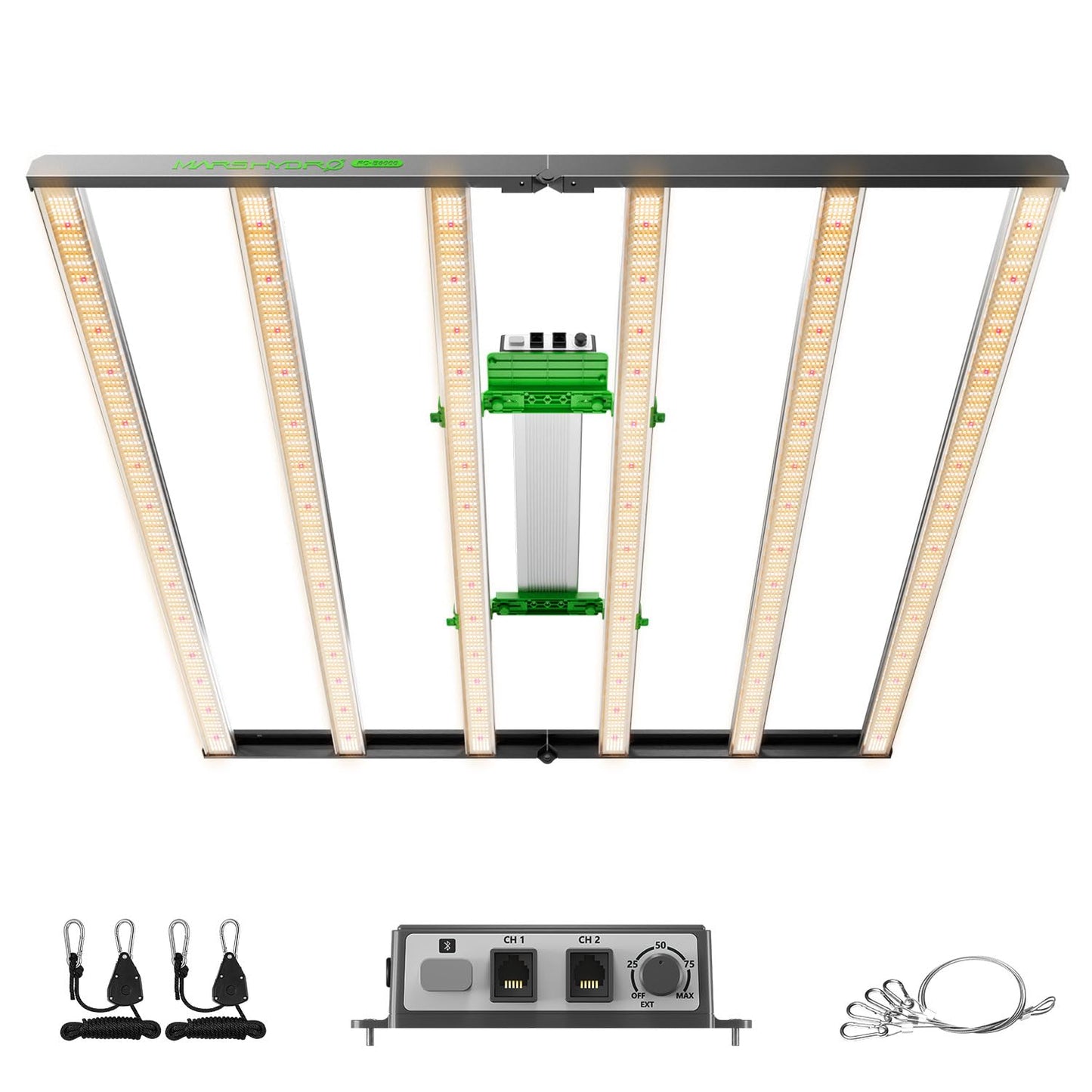 2024 New Version MARS HYDRO FC-E3000 300Watt LED Grow Light 3X3ft Full Spectrum Grow Light Bar, Smart Dimmable & Integrated Grow Lampe for Veg Bloom Flower, Achieve 2.8 umol/J