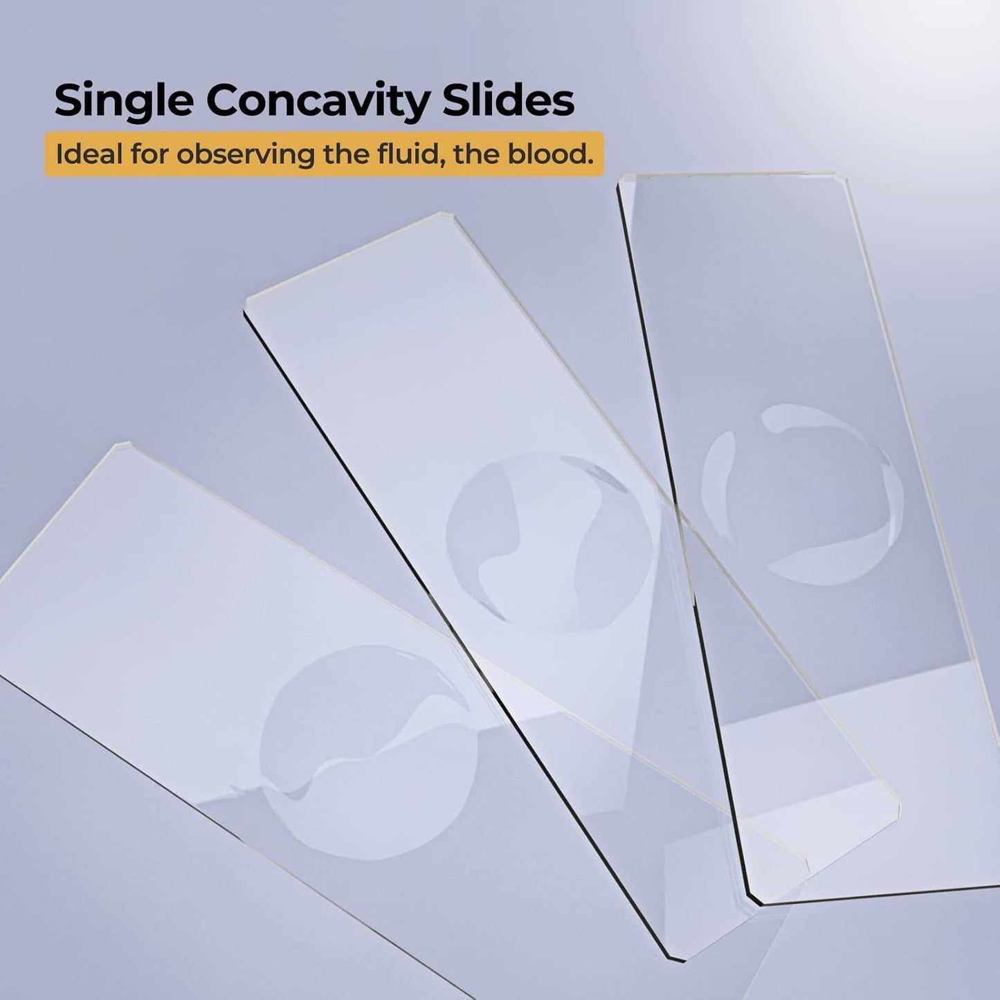 10 Pcs Petri Dishes with 150 Pcs Single Concave Microscope Slides