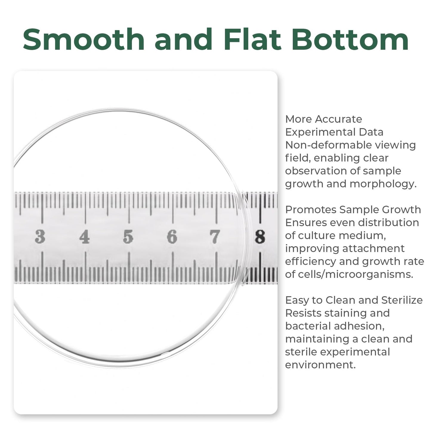 90mm 5 Pcs Thick Glass Petri Dish with Lid, 90mm Dia x 18mm Deep High Borosilicate Glass Petri Dishes Bacterial Culture Dishes for Lab Science Experiment