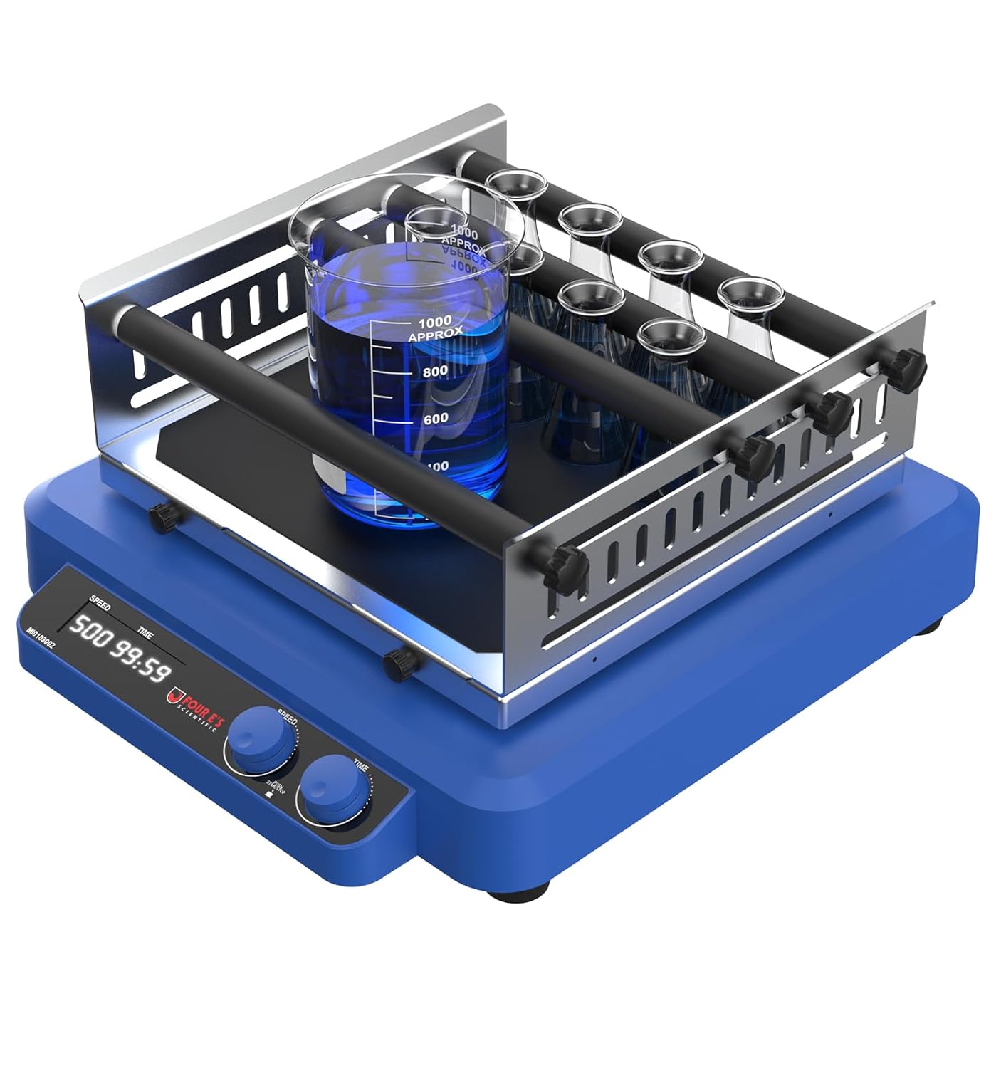 FOUR E'S SCIENTIFIC Orbital and Linear Shaker, Digital Orbital Rotator Shaker with Brushless DC Motor, 20-500 RPM Speed, Max. Load Capacity 7.5 KG