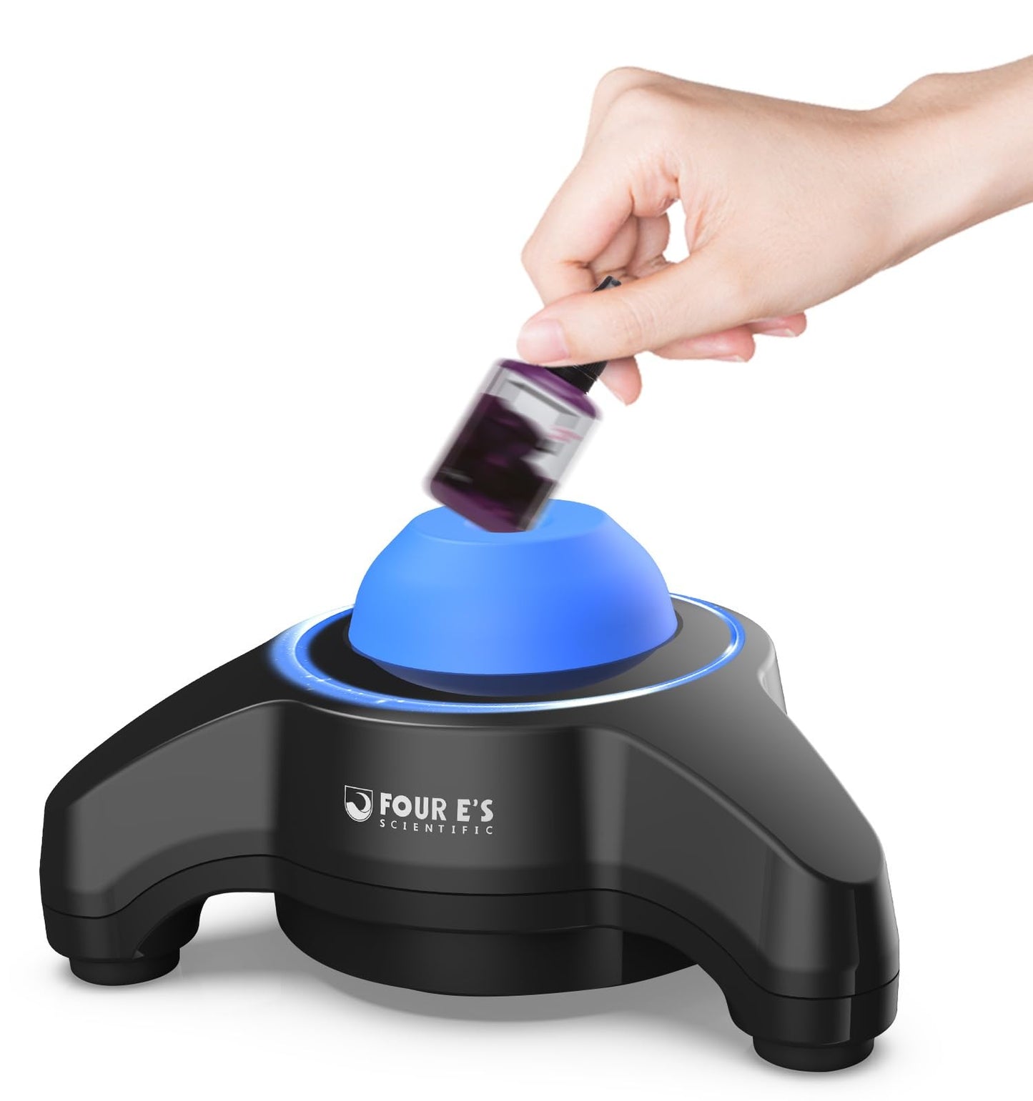 FOUR E'S SCIENTIFIC Vortex Mixer 5600rpm, Paint Mixer Touch Function, Mini Lab Vortex Shaker with an Extra Silicone Cap for Acrylic Miniature Model Paints Nail Polish Ink