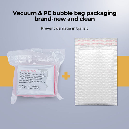 Rounded Edge Microscope Slides Kit, 50 Pcs Pre-Cleaned Blank Microscope Slides and 100 Pcs 22x22mm Square Coverslips Cover Glass for Monocular Binocular Trinocular Microscopes