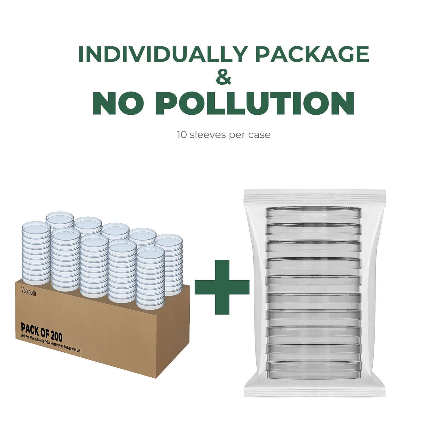 10 Pack Sterile Thick Plastic Petri Dishes with Lid, 90mm Dia x 15mm Deep Clear 3 Vents Petri Dish for Lab Science Experiment