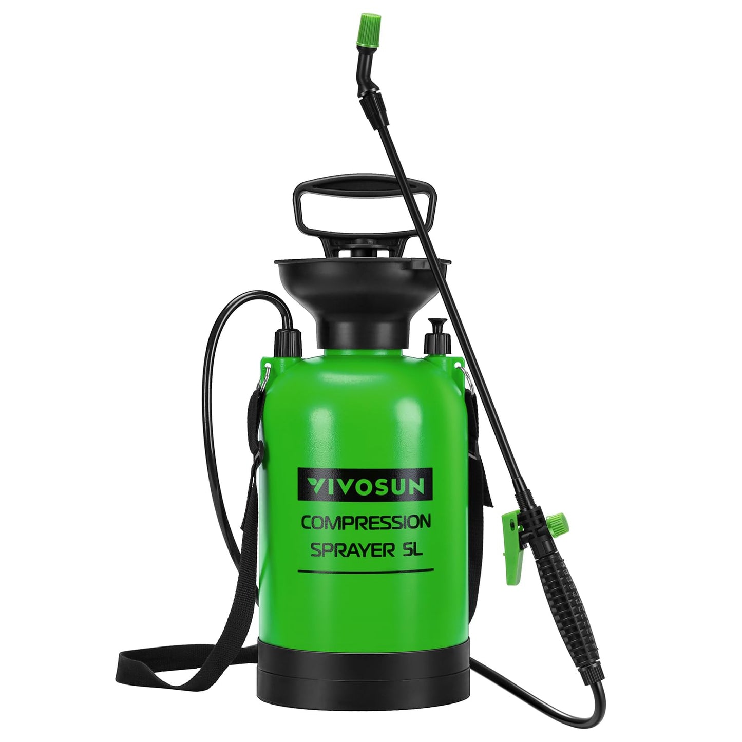 VIVOSUN 1.35-Gallon Pump Pressure Sprayer, Pressurized Lawn & Garden Water Spray Bottle with Adjustable Shoulder Strap, for Spraying Plants, Garden Watering and Household Cleaning