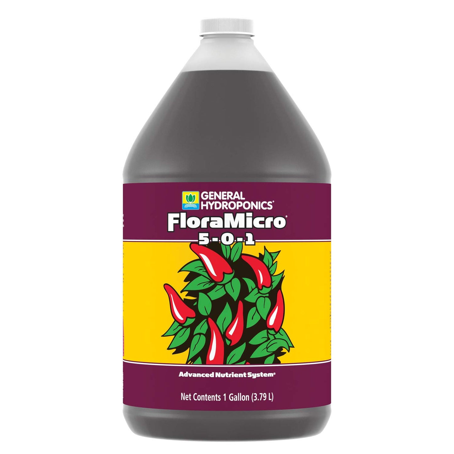 General Hydroponics FloraMicro 5-0-1, Use with FloraBloom & FloraGro For A Tailor-Made Nutrient Mix Ideal for Hydroponics, 1-Quart