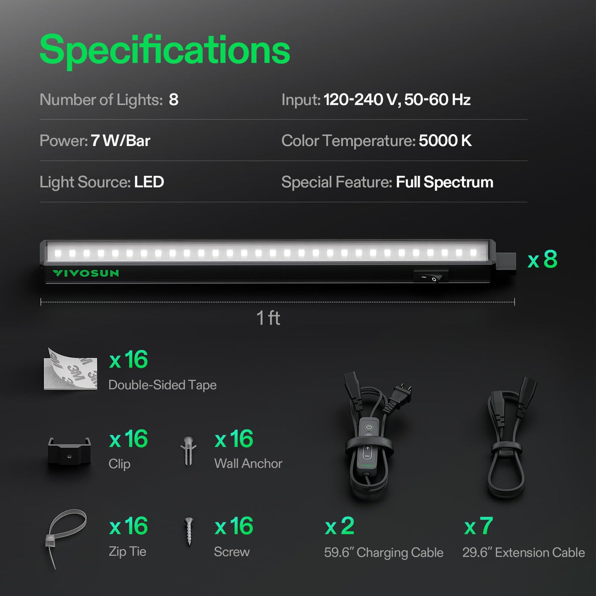 VIVOSUN T5 Grow Lights, Length, Color and Pack Options