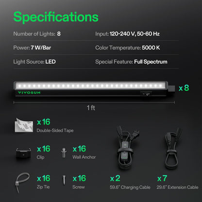 VIVOSUN T5 Grow Lights, Length, Color and Pack Options