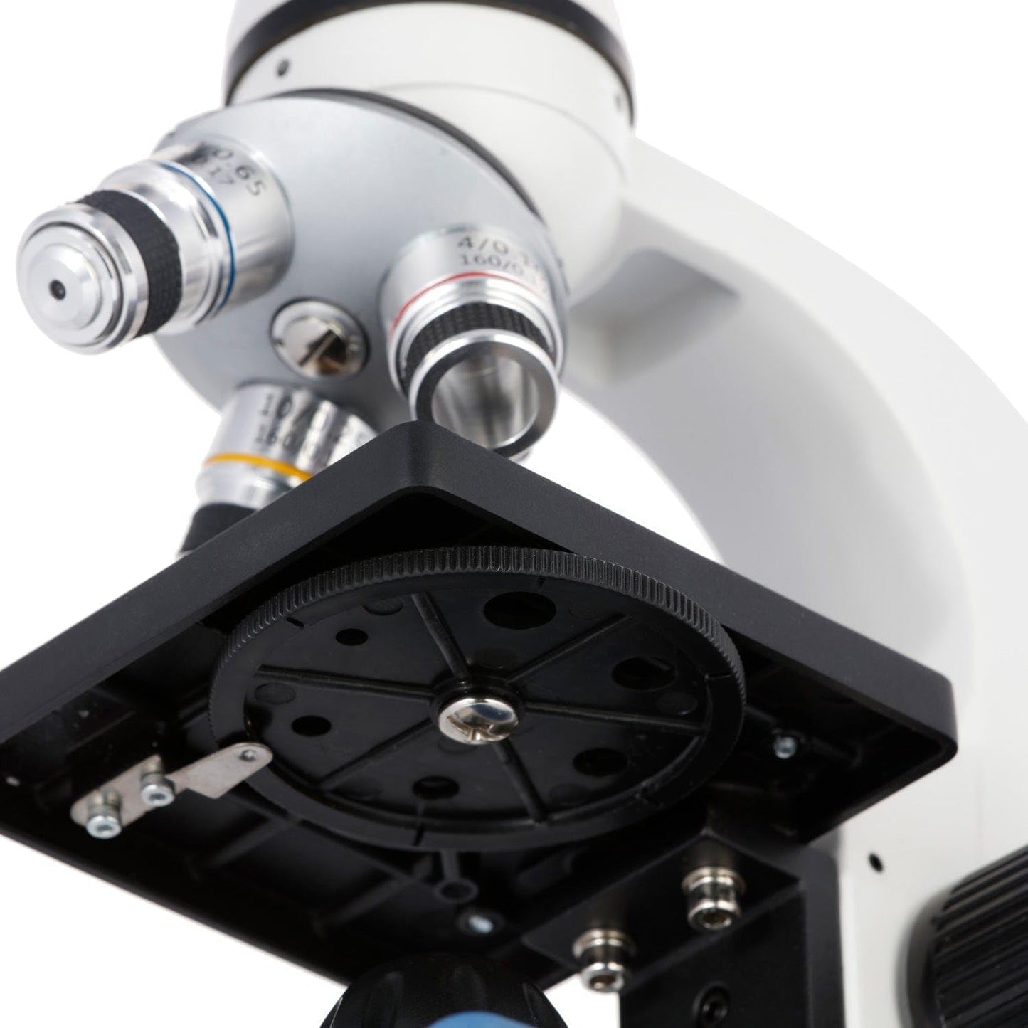 AmScope M150 Series Portable LED Monocular Student Compound Microscope - 40X-1000X Magnification - Microscope Kit Includes Dust Cover, 2 Clips & 2 Eyepieces