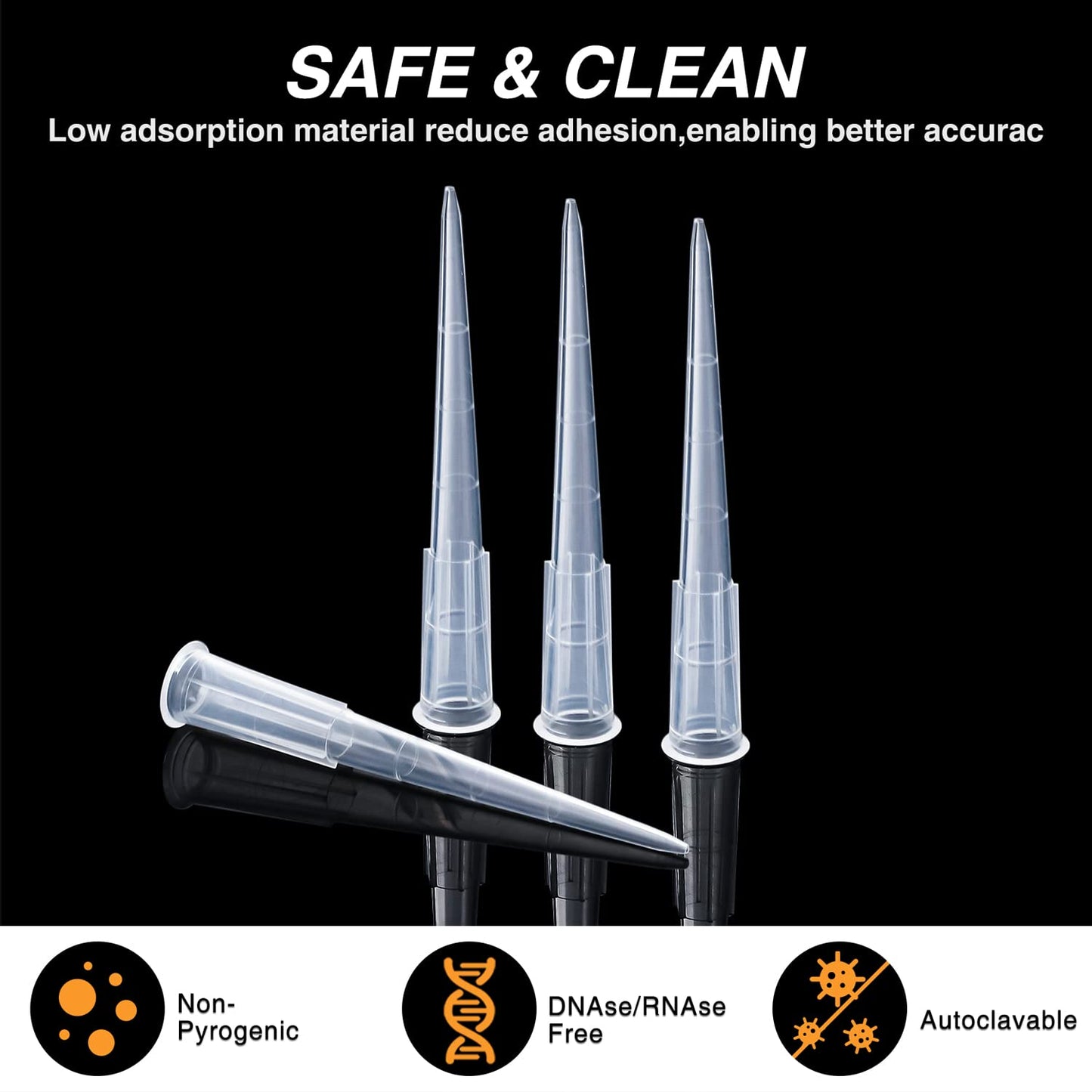 FOUR E'S SCIENTIFIC 10ml Pipette Tips Microchemical Disposable Liquid Pipettor Tips 10mL 100pcs Autoclavable Polypropylene (PP)