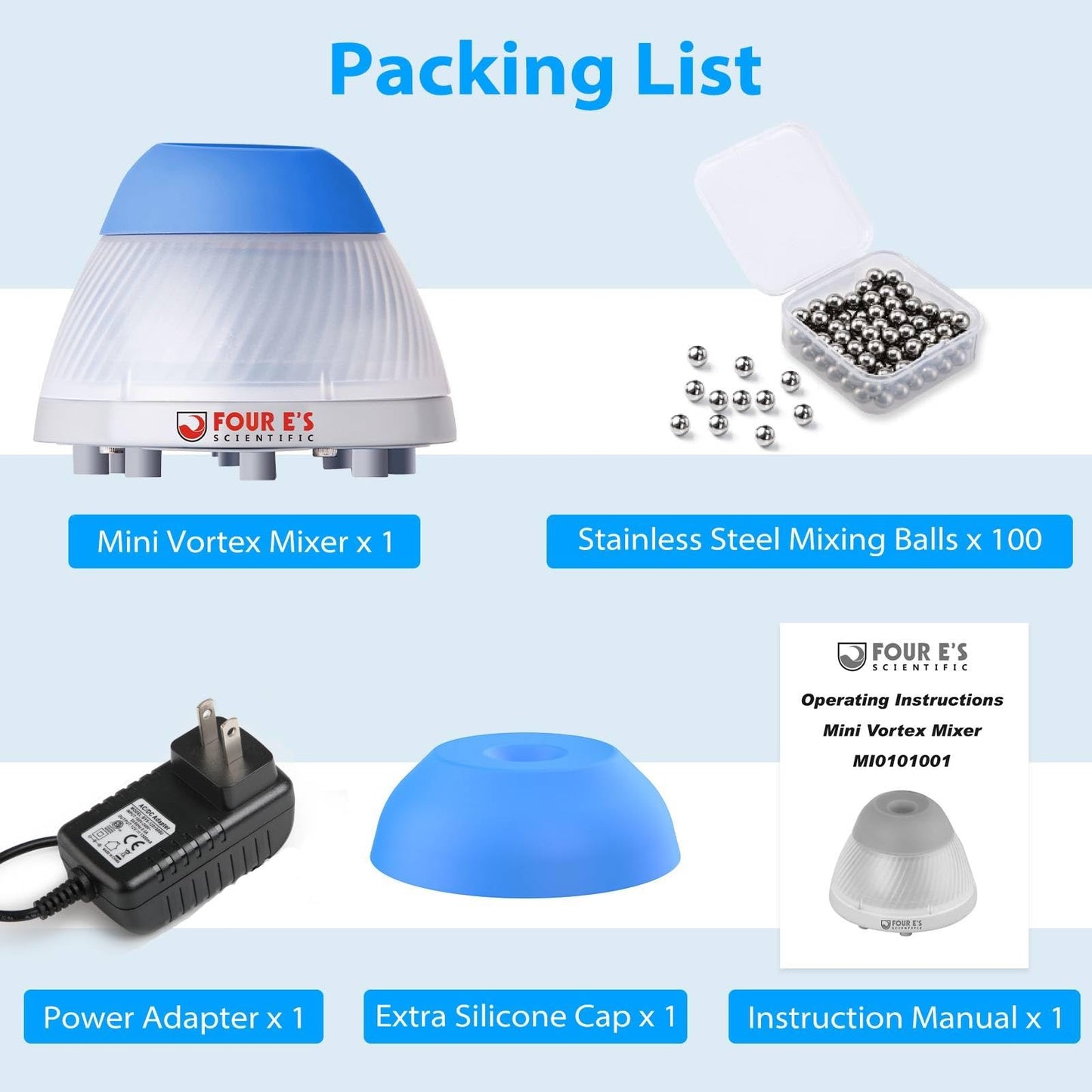 FOUR E'S SCIENTIFIC 5000 RPM Vortex Mixer Paint Shaker, Fast Mixing Touch Mode for Miniature Paint, Lash Extensions Adhesive, Nail Polish