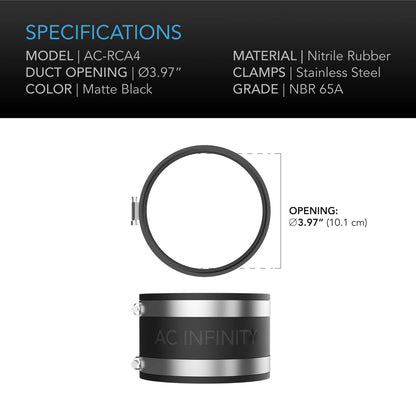 AC Infinity Duct Couplers and Noise Reduction Clamps
